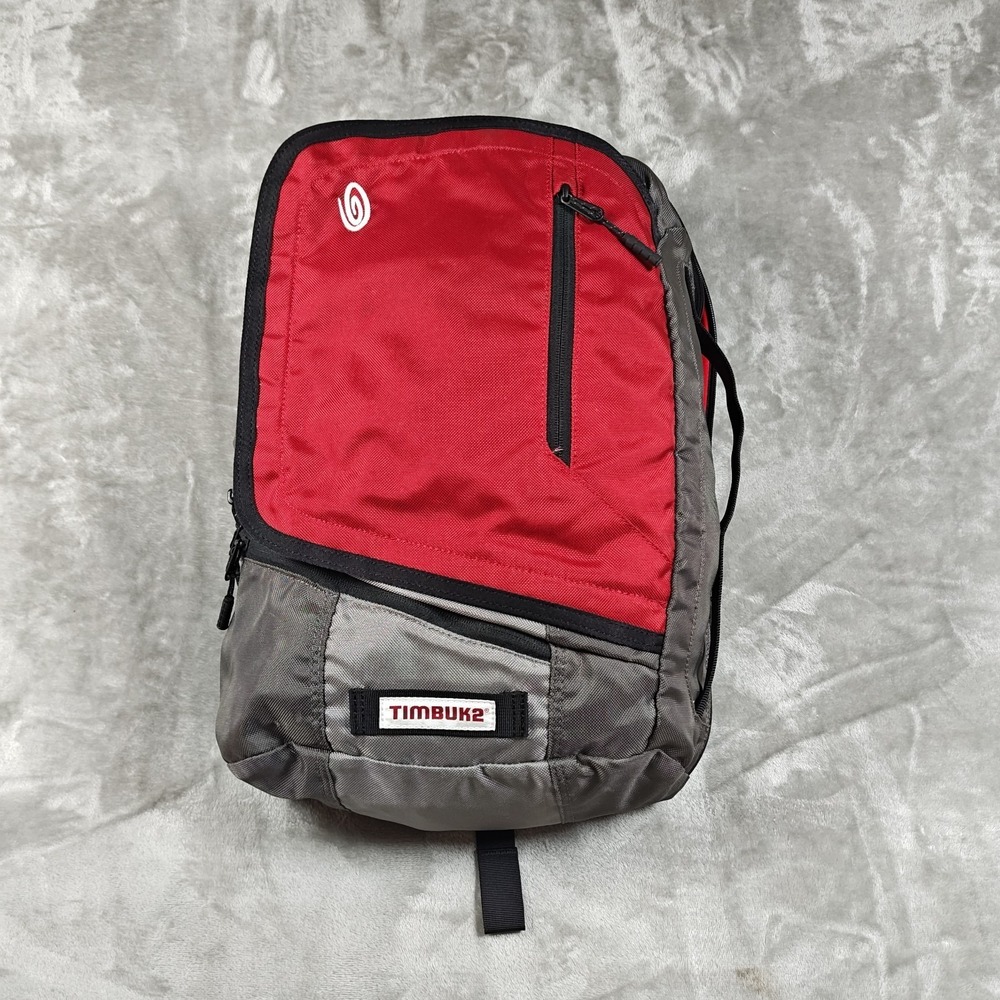 Timbuk2 Backpack Red Gray Medium Laptop Travel Hiking School Organizer Bag Y2K